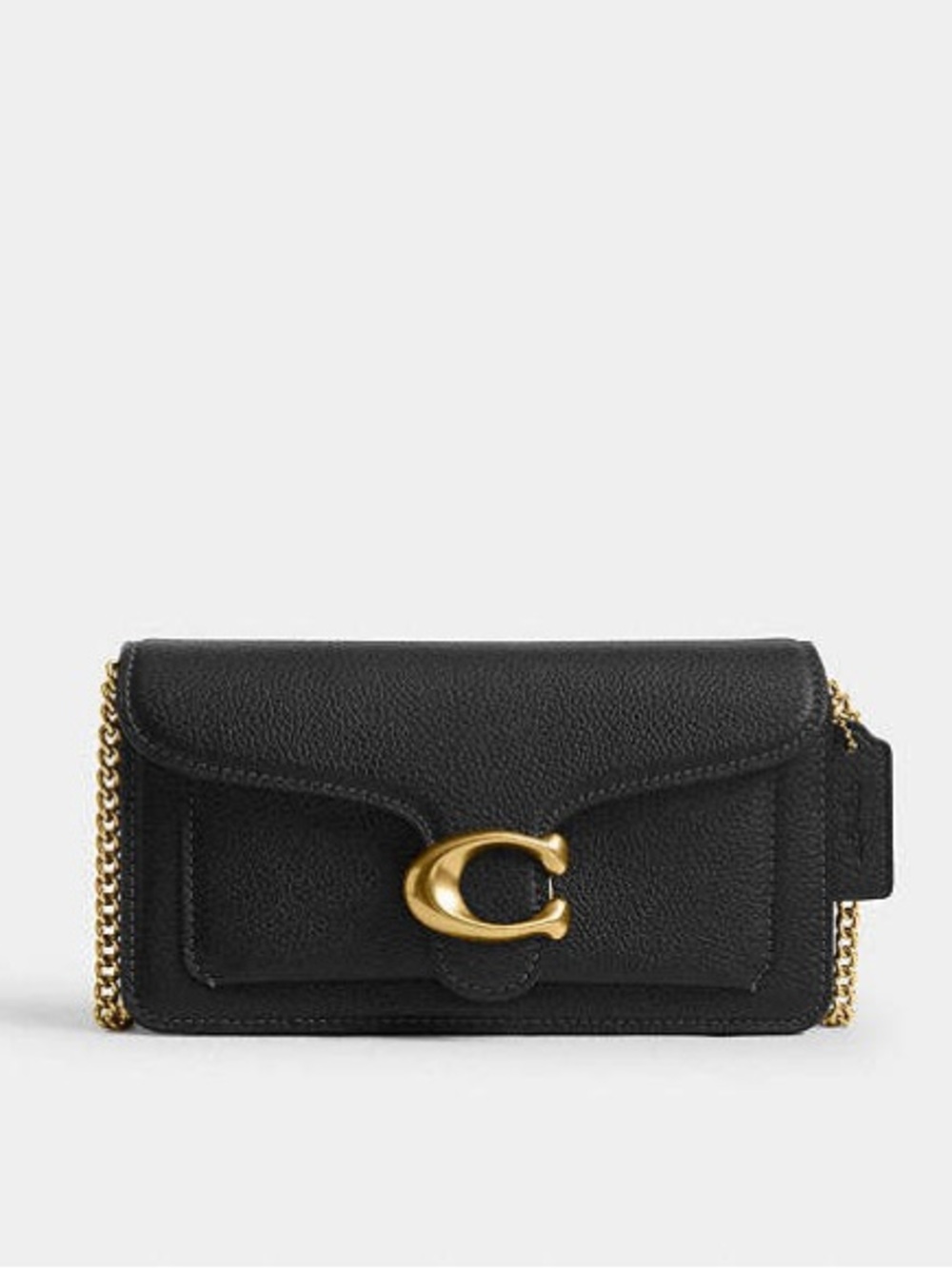 ‼️Coach Tabby Black Leather Chain Crossbody Bag 19